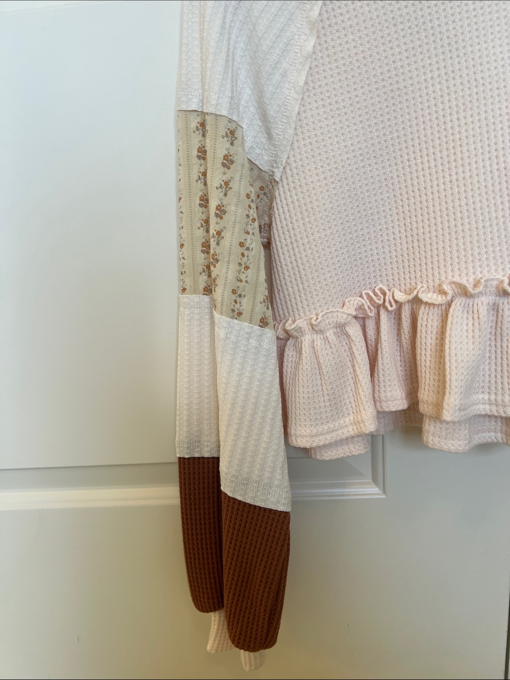Altar’d State Ruffle-Hem Mixed-Media Top - Picture 9 of 11
